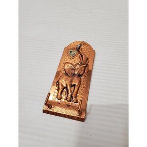 copper"Keys" Key Hook -vintage Key Holder - 2 Hooks - 70s copper Decor - Cottage